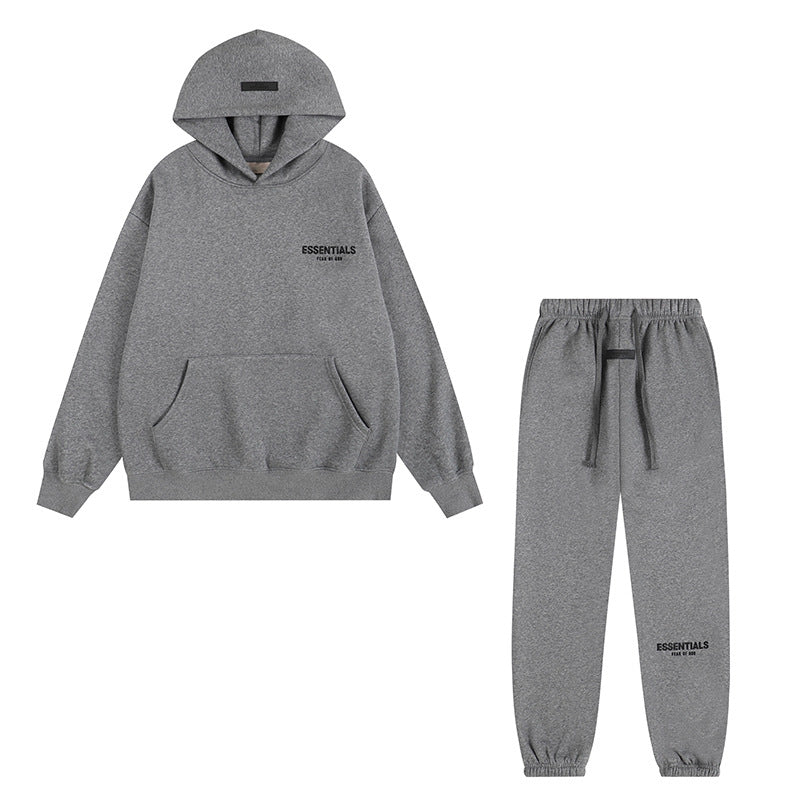 hoodie and cuffed pants