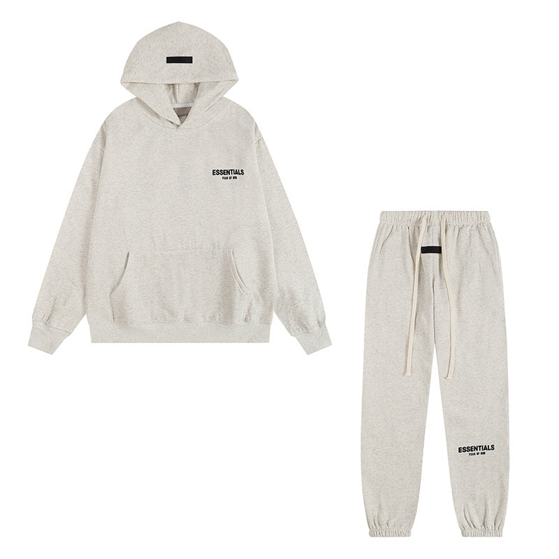 hoodie and cuffed pants