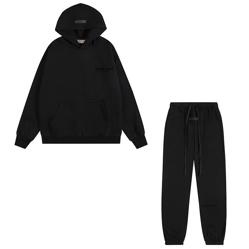 hoodie and cuffed pants